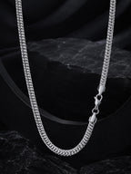 Rhodium plated Cuban Link Anti-Tarnish Waterproof Chain