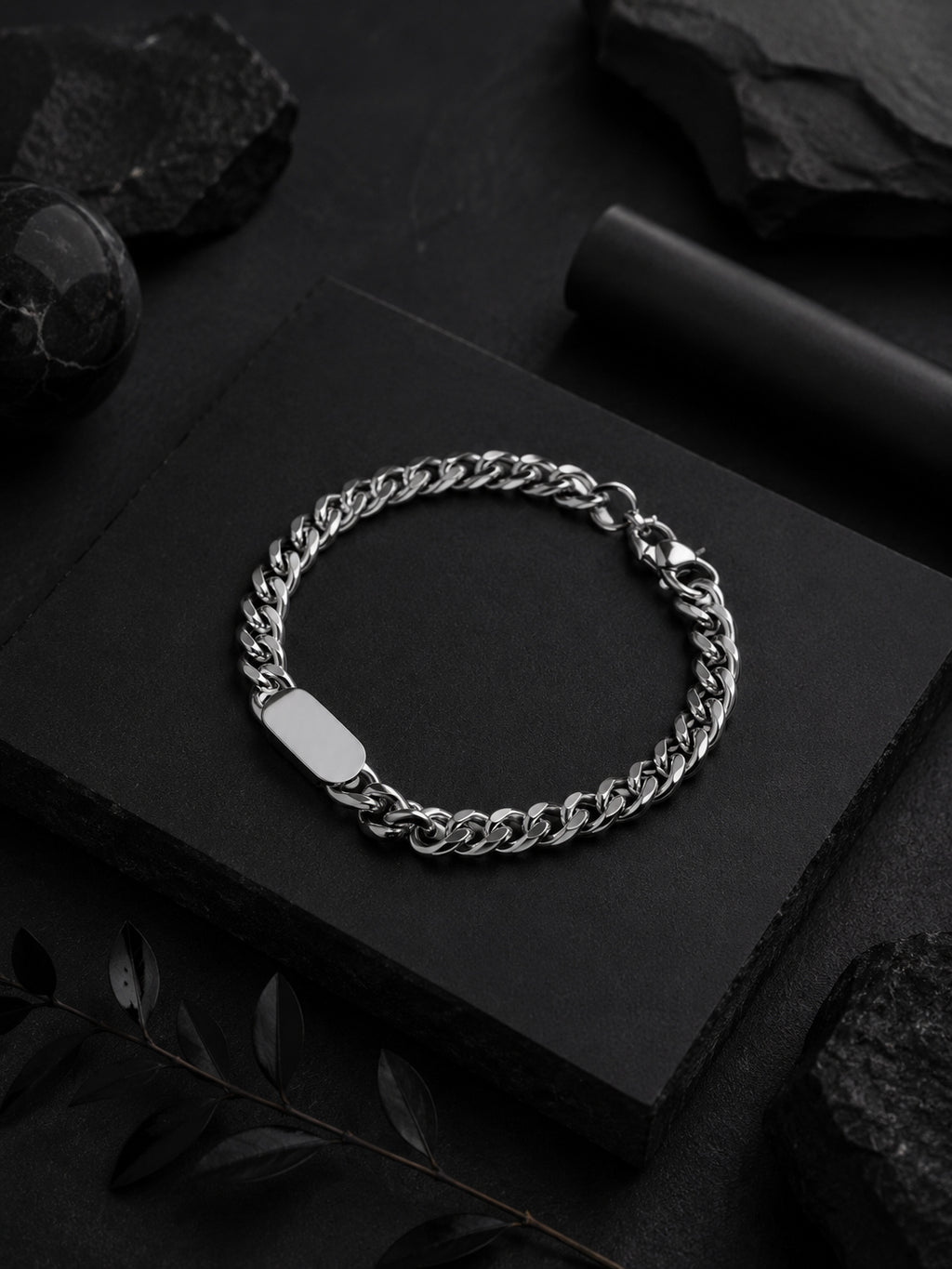 Rhodium Plating Anti Tarnish Waterproof Plate Bracelet