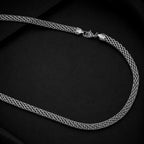 Rhodium Plating Waterproof Anti Tarnish Weave Chain