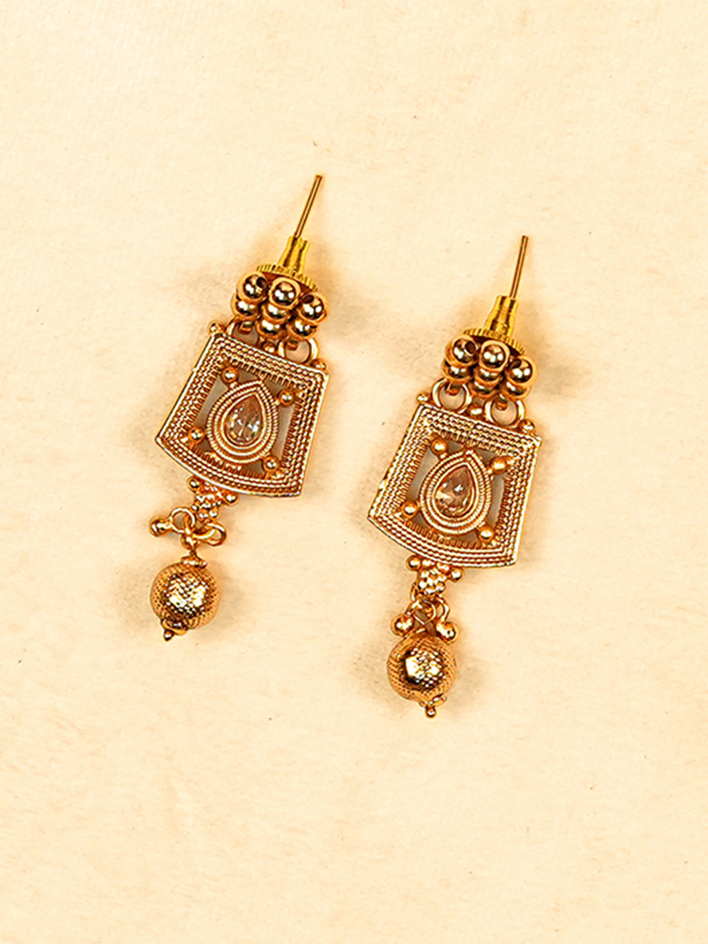 Aanura Gold Plated Heritage Panel Necklace Set