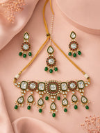 Aanura Gold Plated Traditional Necklace & Earring Set