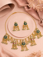 Aanura Heritage Layered Tassel Necklace Set