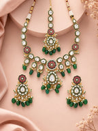 Aanura Gold Plated Traditional Necklace Set