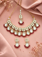 Aanura Polki Kundan Bridal Choker Set with Earrings