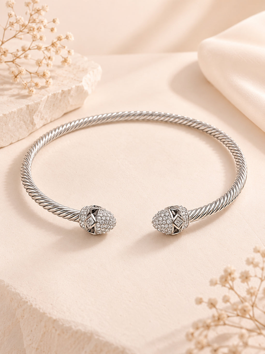 Aanura Twisted Cable Choker – Stainless Steel Jewelry