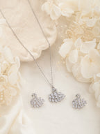 Aanura Leaf Cluster Necklace & Earrings Set