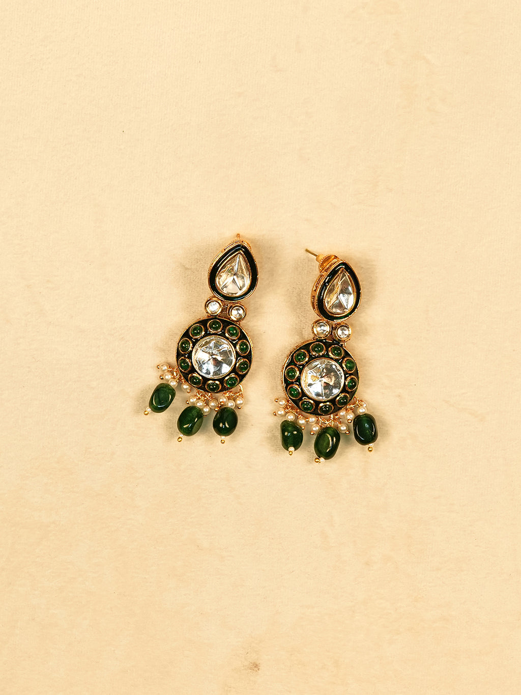 Aanura Gold Plated Traditional Necklace & Earring Set