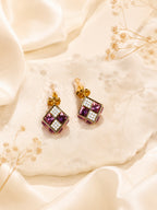 Aanura Gold Plated Cubic Crystal Earrings