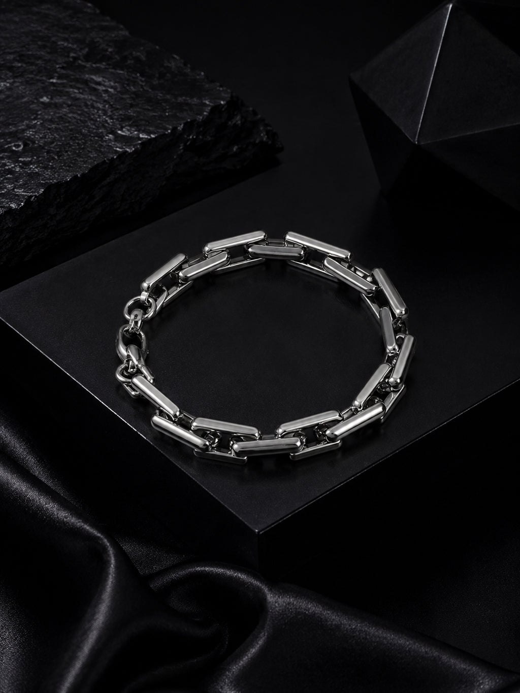 Rhodium Plating Anti Tarnish Waterproof Bar Bracelet