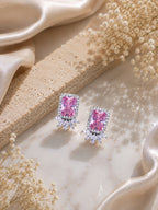 Aanura Yellow Cushion-Cut CZ Cluster Earrings