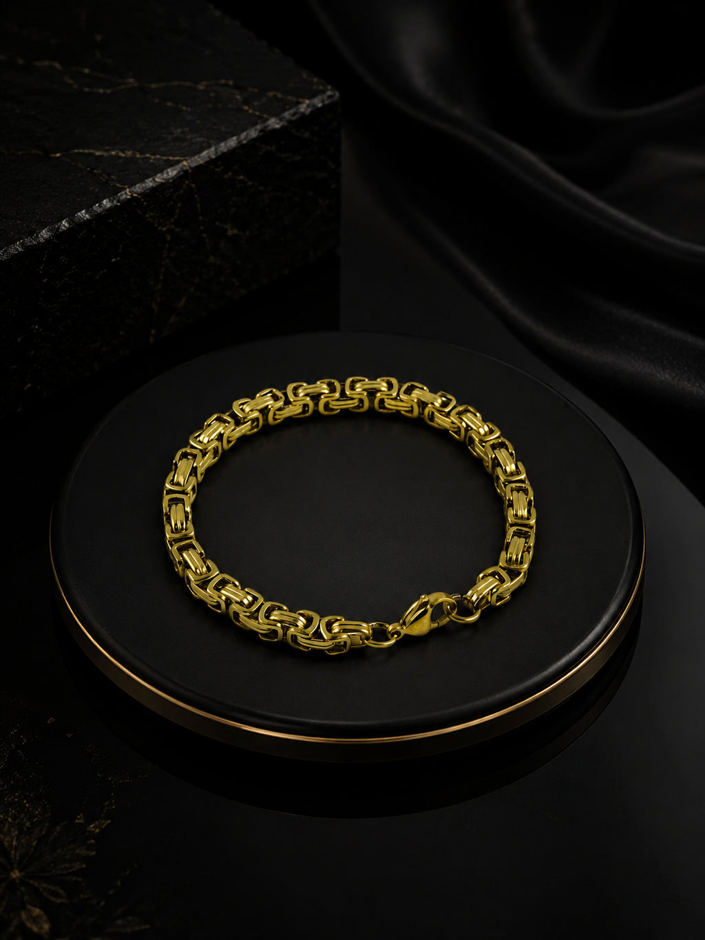 Aanura Dual-Tone Stainless Steel Bracelet For Men