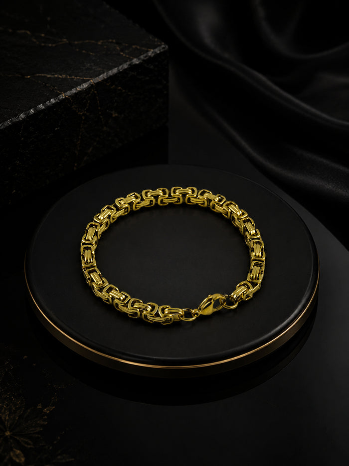 Aanura Dual-Tone Stainless Steel Bracelet For Men