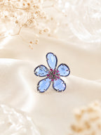 Emerald Flower Statement Ring for Women