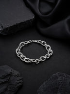 Rhodium Plating Anti Tarnish Waterproof Oval Bracelet