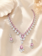 Aanura Majestic Yellow & White Drop Necklace Set