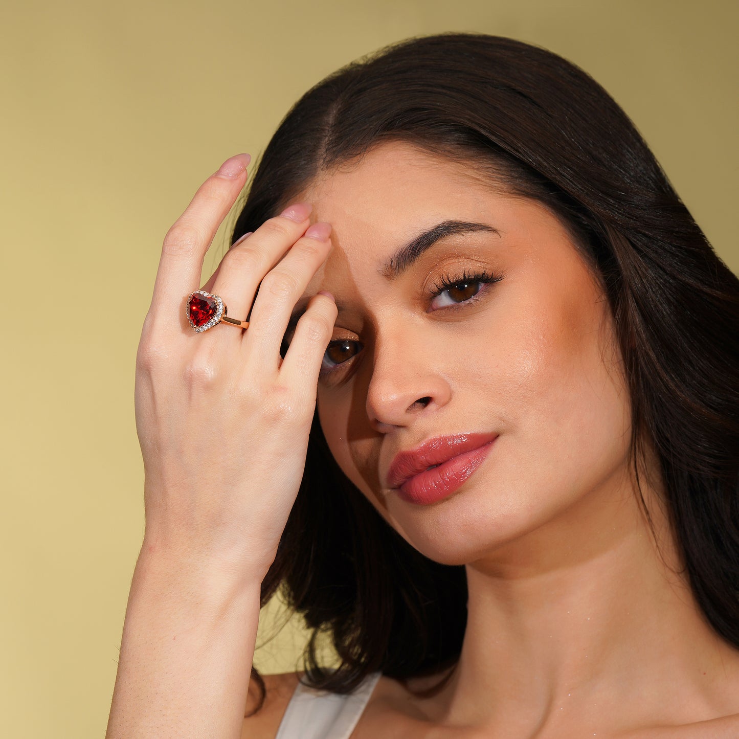 Aanura Halo Oval Statement Ring