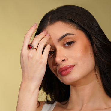 Aanura Halo Oval Statement Ring