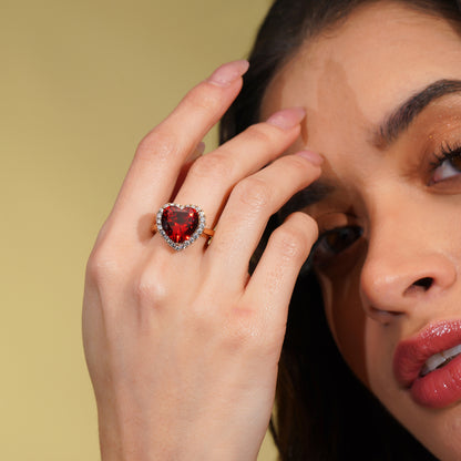 Aanura Halo Oval Statement Ring