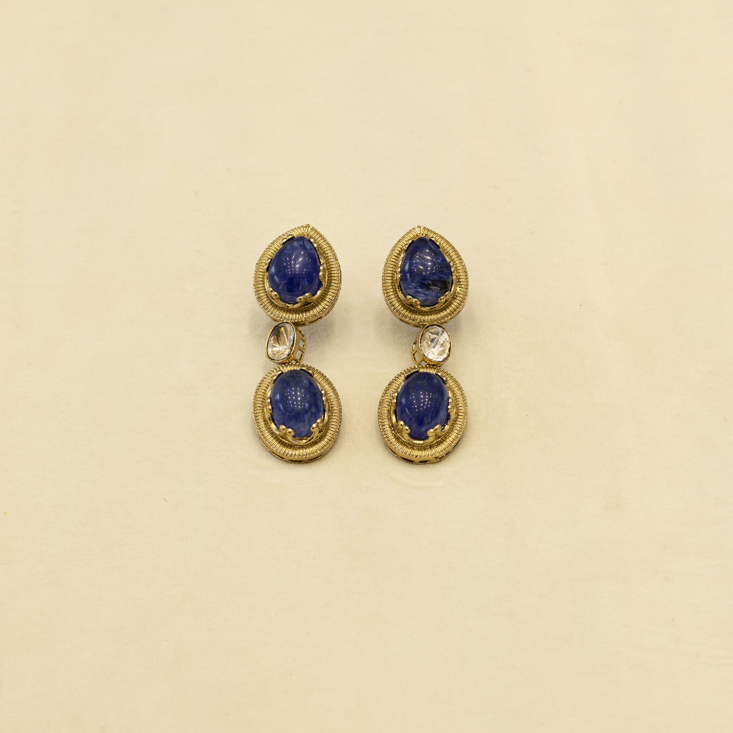 Aanura Red Stone Necklace & Earrings Set