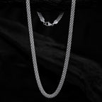 Rhodium Plating Waterproof Anti Tarnish Weave Chain