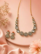 Aanura Gold Traditional Necklace & Earring Set
