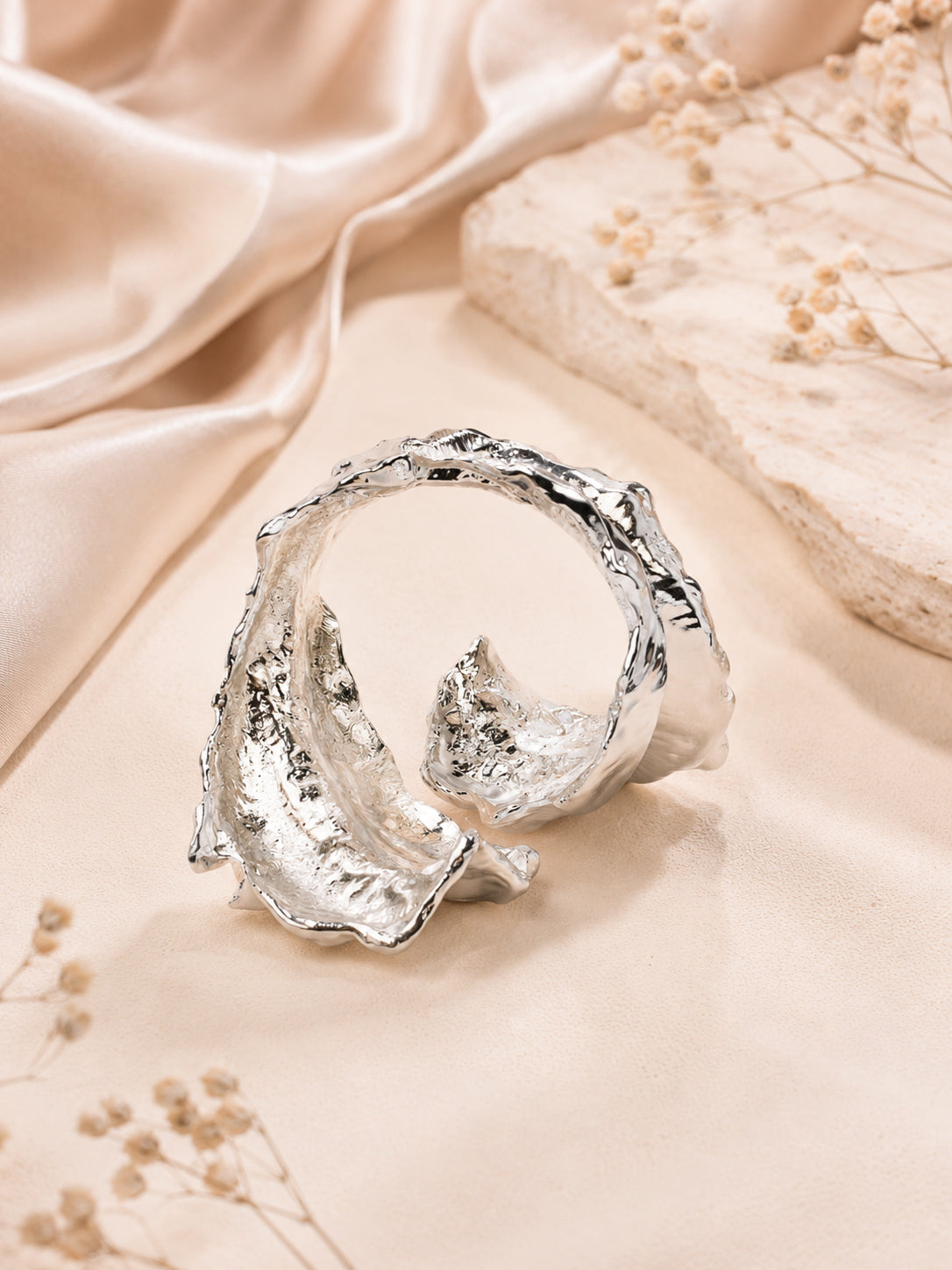 Aanura Textured Statement Bracelet