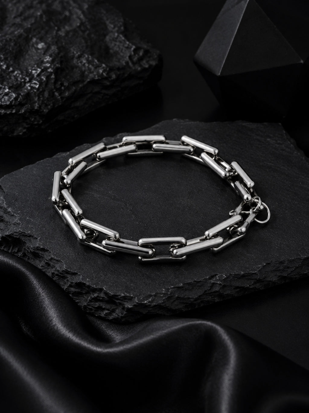 Rhodium Plating Anti Tarnish Waterproof Bar Bracelet