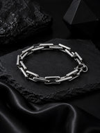 Rhodium Plating Anti Tarnish Waterproof Bar Bracelet