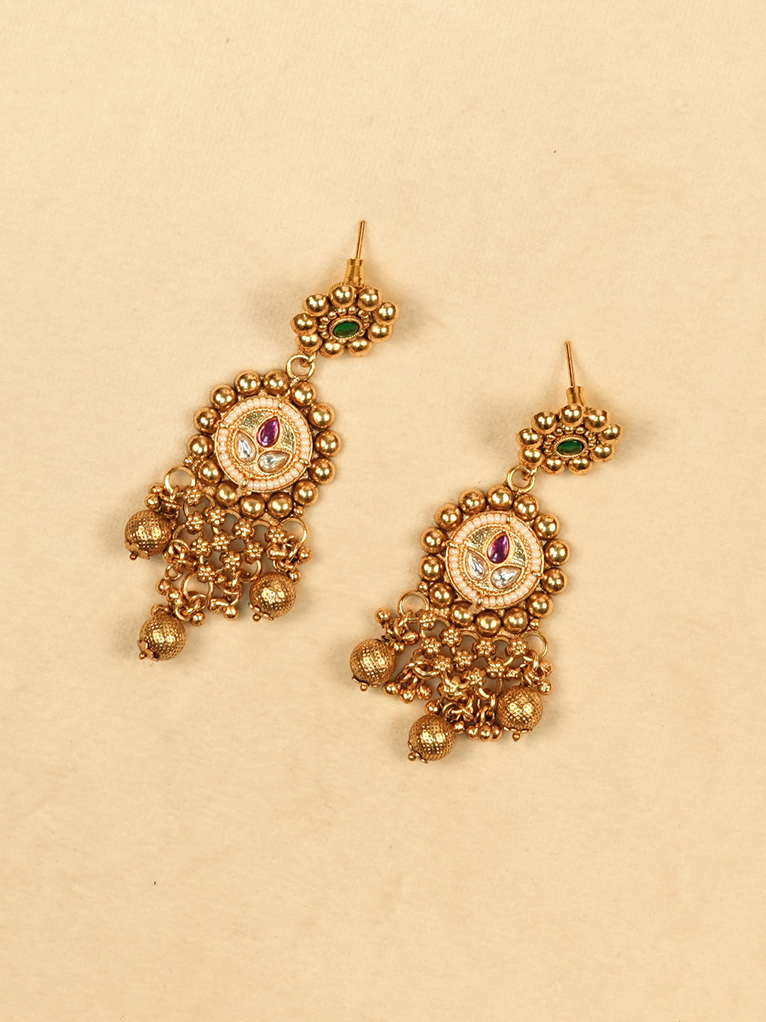 Aanura Gold Plated Heritage Necklace Set