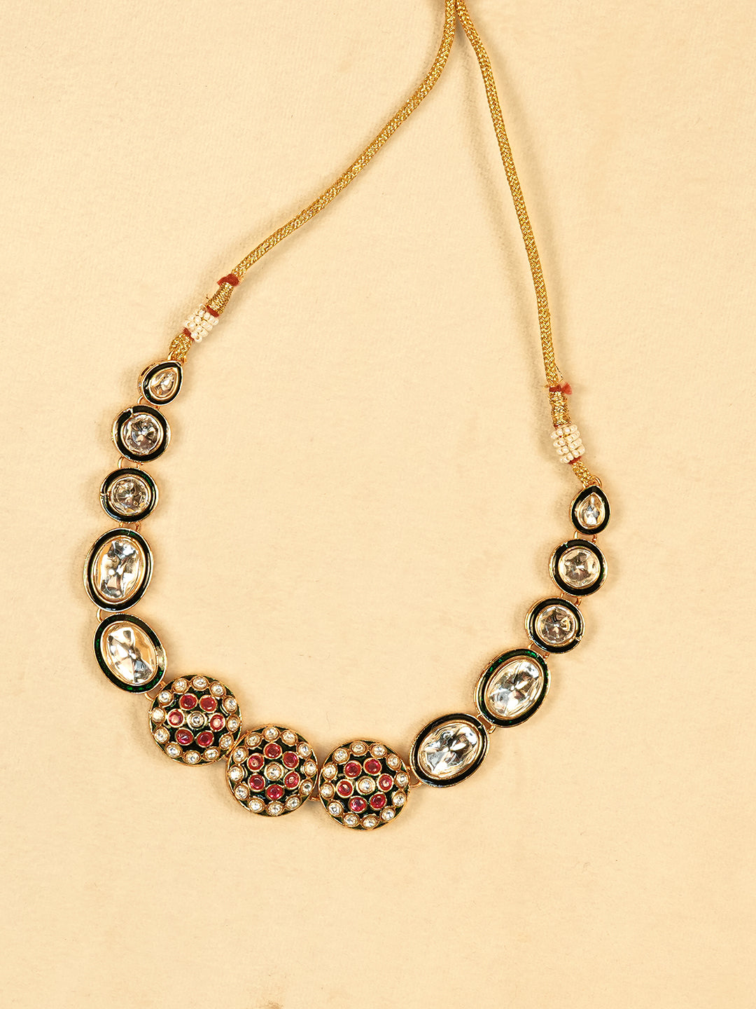 Aanura Gold Traditional Necklace & Earring Set