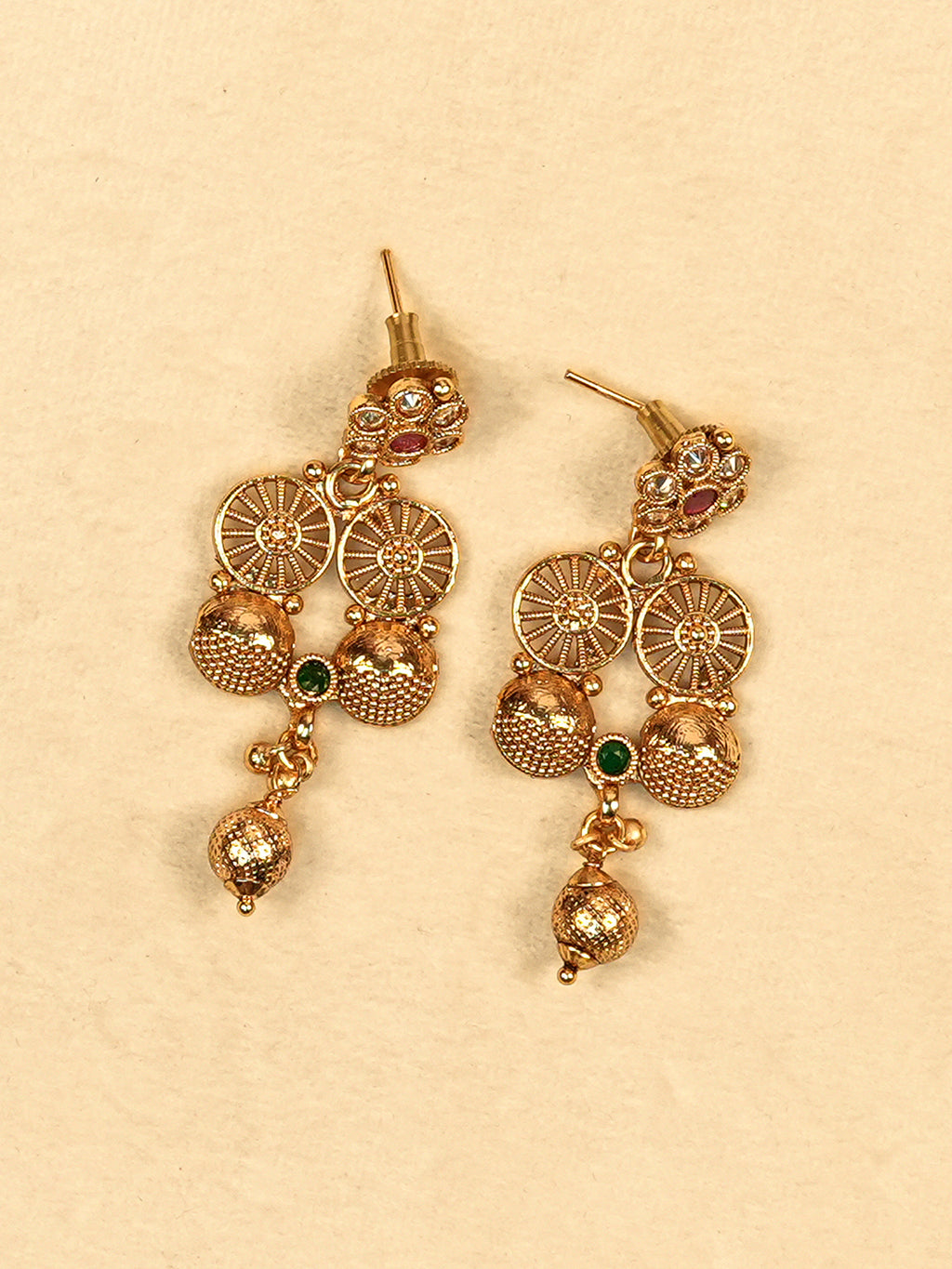 Aanura Gold Plated Heritage Disc Necklace Set