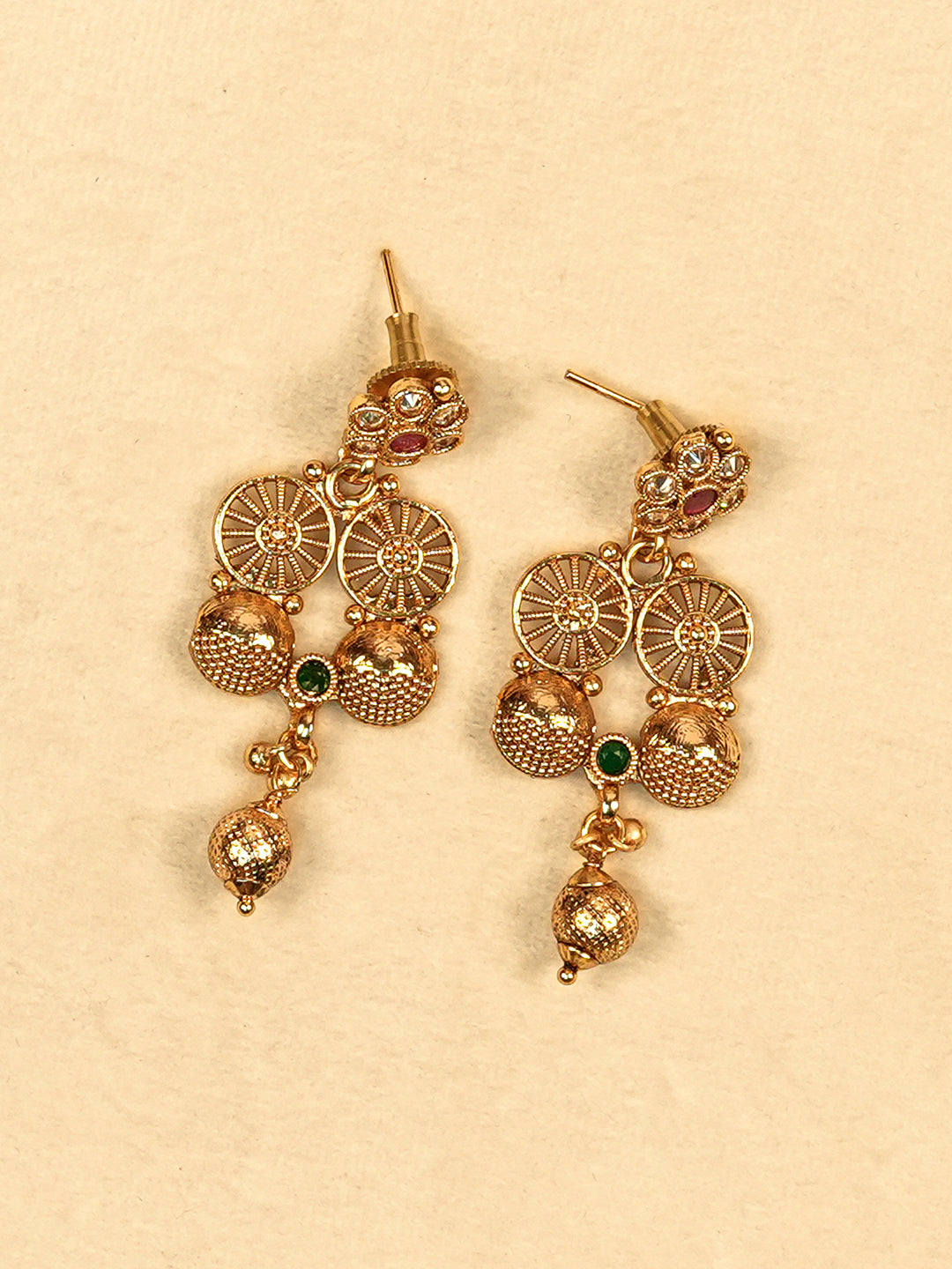 Aanura Gold Plated Heritage Disc Necklace Set
