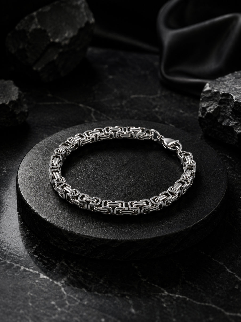 Aanura Dual-Tone Stainless Steel Bracelet For Men