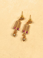 Aanura Gold Plated Layered Necklace & Earring Set