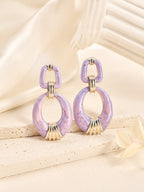 Aanura Jade Oval Abstract Earrings