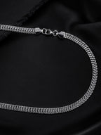 Rhodium plated Cuban Link Anti-Tarnish Waterproof Chain