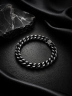 Black Plated Anti Tarnish Waterproof Curb Bracelet