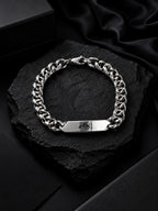 Rhodium Plating Anti Tarnish waterproof ID Plate Band