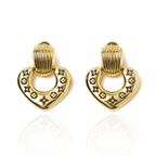 18K Gold Plated Heart Hoop Anti-Tarnish Waterproof Earrings