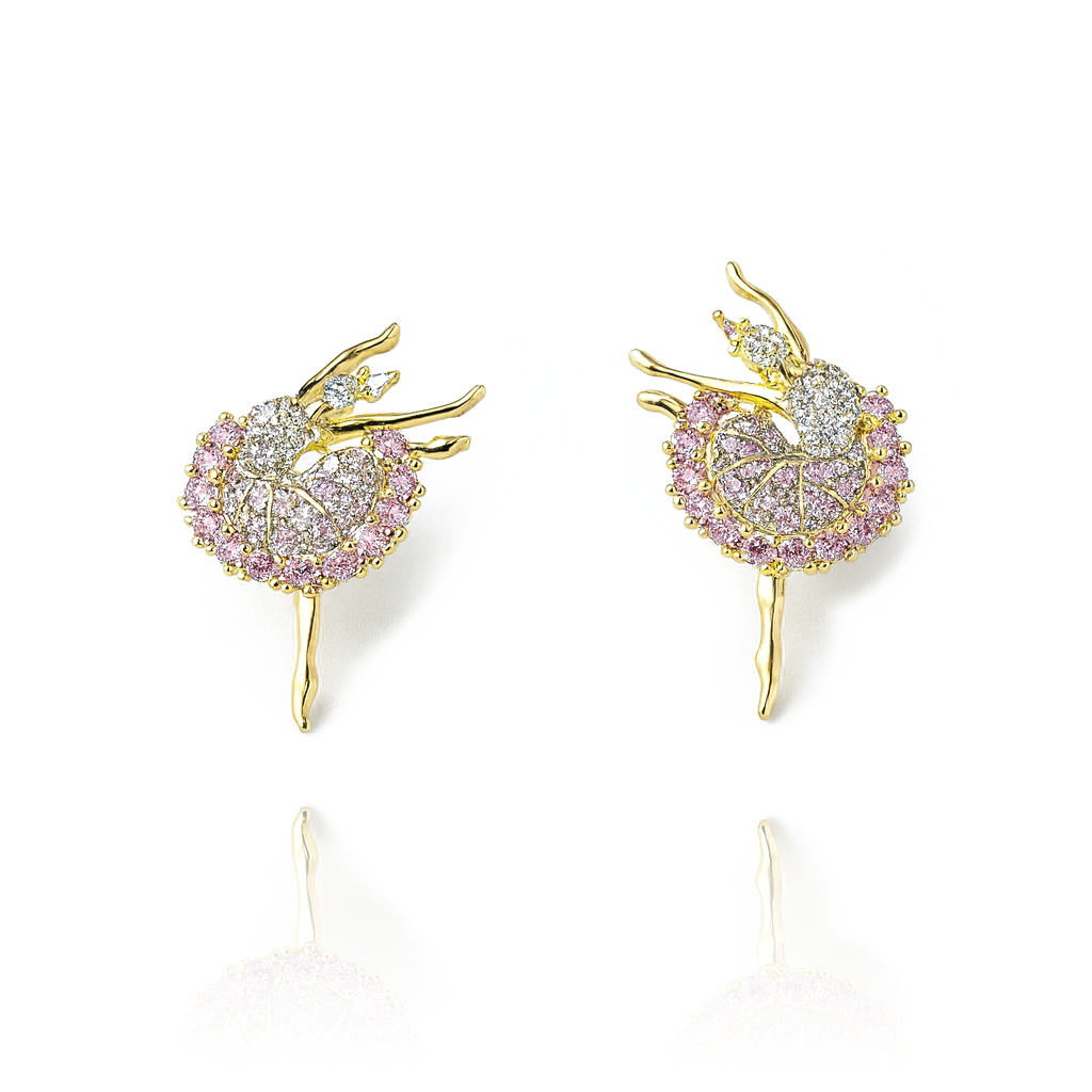 Aanura Blue Ballerina Stone Earrings