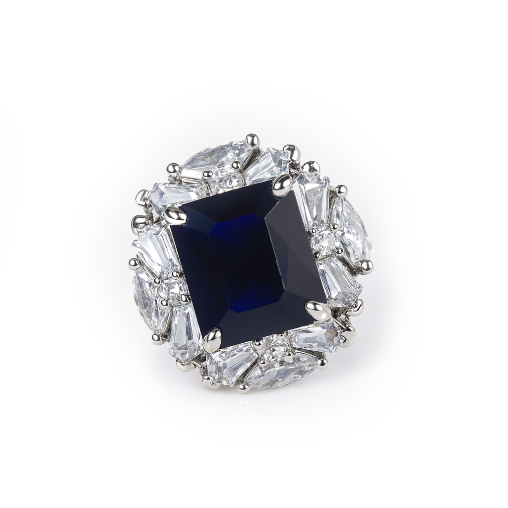 Aanura Gem Halo Cocktail Ring