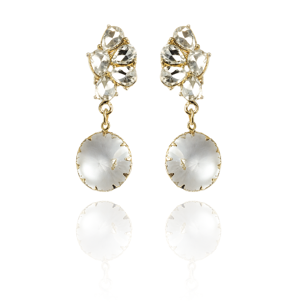 Aanura Crystal Drop Statement Earrings