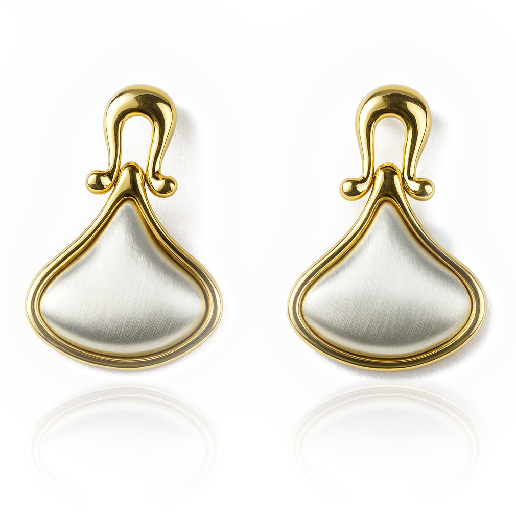 Aanura White Petal Drop Earrings