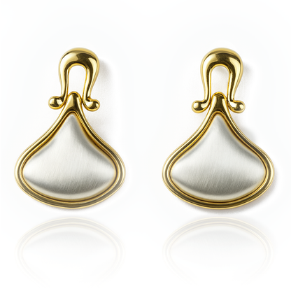 Aanura White Petal Drop Earrings