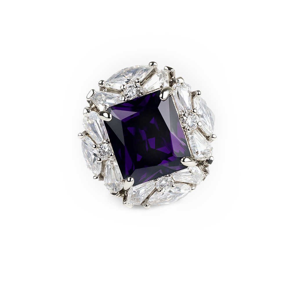 Aanura Gem Halo Cocktail Ring