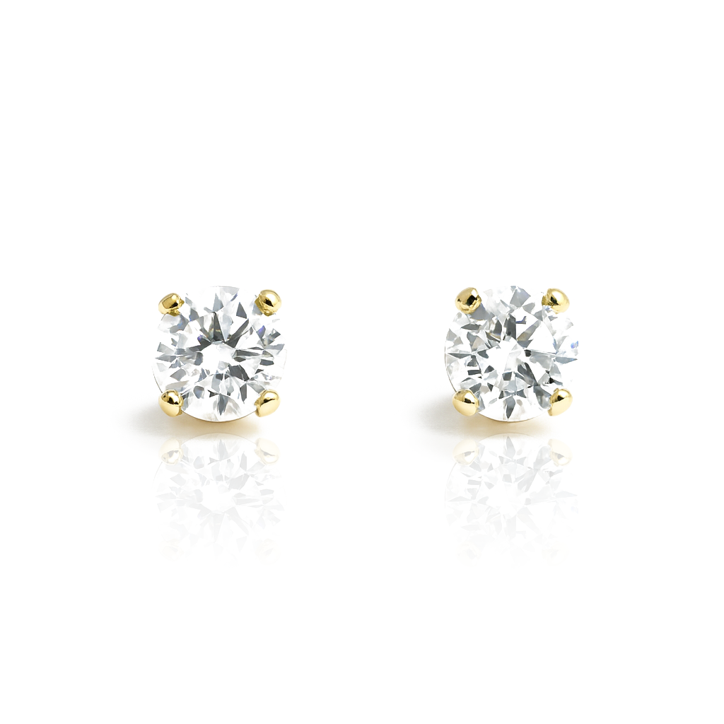 Aanura Classic Solitaire Crystal Stud Earrings