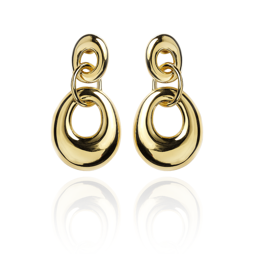 Aanura Bold Abstract Gold Earrings
