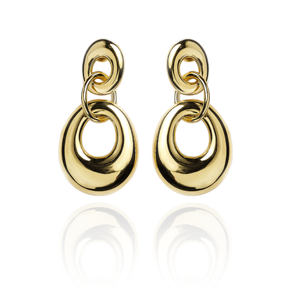Aanura Bold Abstract Gold Earrings
