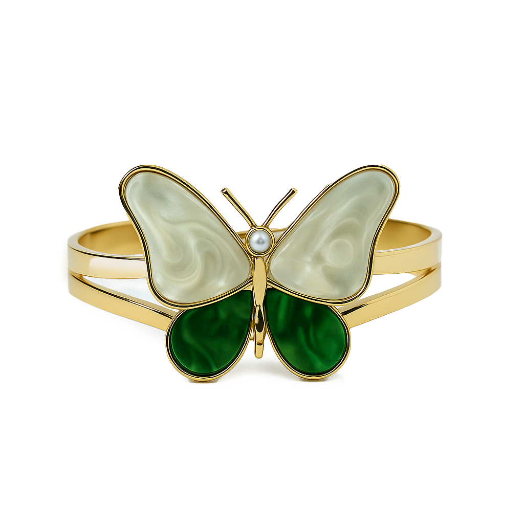 Aanura Butterfly Pearl Enamel Bracelet