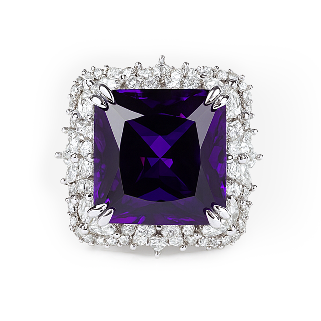 Aanura Silver Gem Cocktail Ring